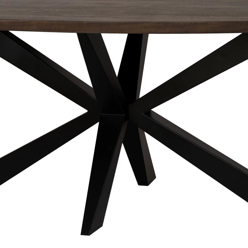 Tavolo pranzo ovale finitura legno, 200x100x76