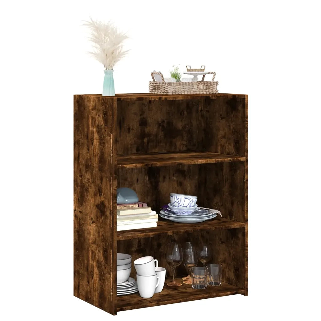 Credenza | Madia | Buffet da pranzo | Armadio da pranzo Rovere Fumo 70x41x93 cm in Legno Multistrato