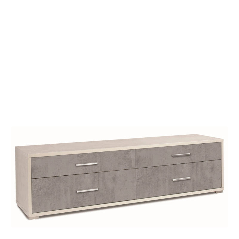 Mobile 4 Cassetti Kit Ossido Bianco cm 179x47x50h - Sarmog
