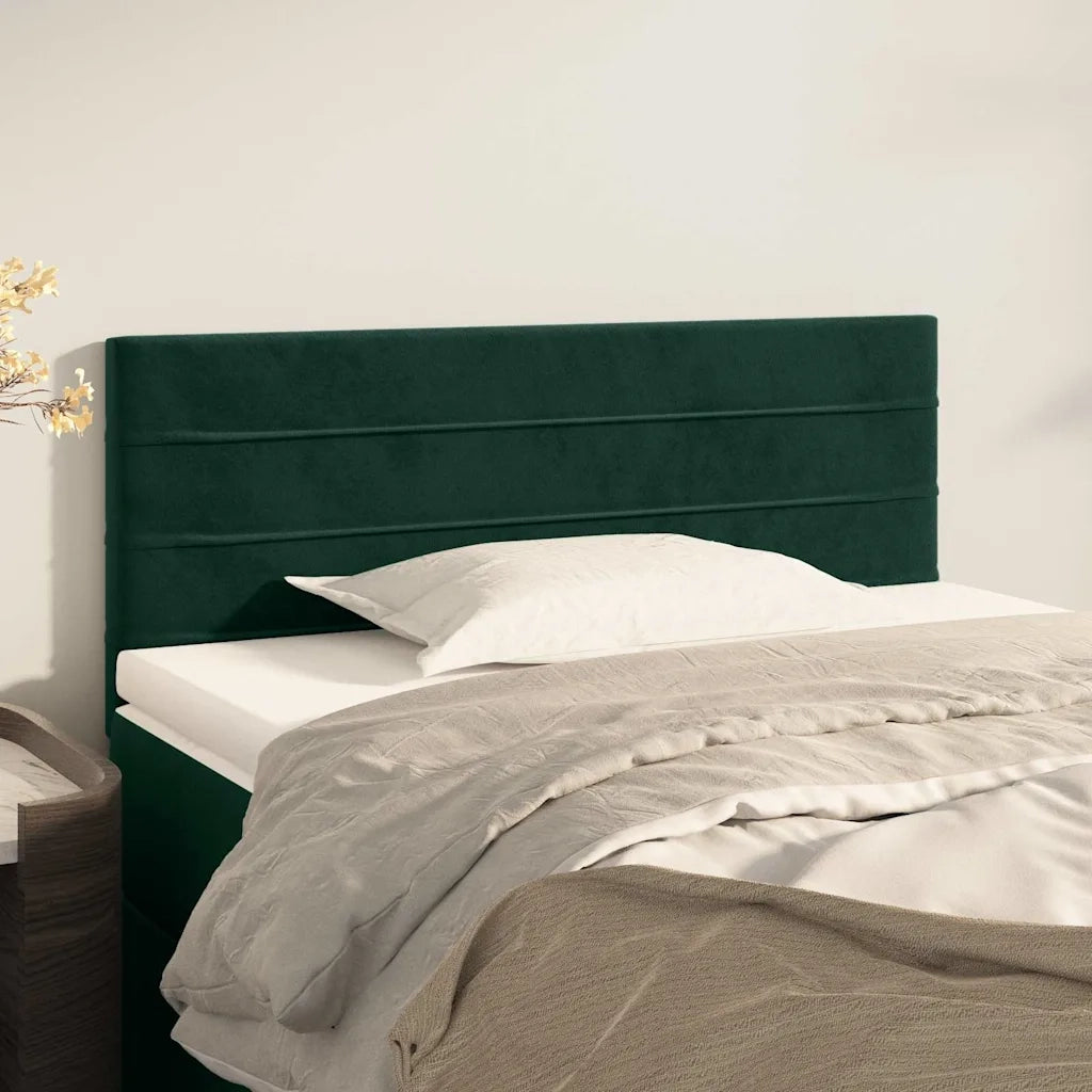 Testiera-Testata-Testiera Decorativa Verde Scuro 80x5x78/88 cm in Velluto 303485
