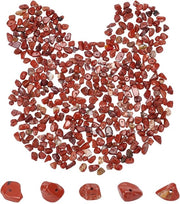 Pietre di conchiglia naturali - Pietre di jaspide rosse - 400 pezzi - Adatti per hobby e artigianato - Per creare bracciali e orecchini