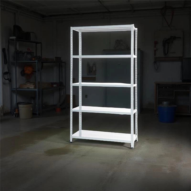 SCAFFALE IN METALLO BIANCO ETTORE KIT BULLONI CON 5 RIPIANI 100 X 40 X H 187 CM