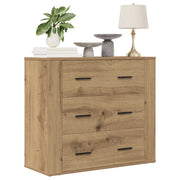 Credenza Rovere Artigianale 80x33x70 cm in Legno Multistrato 857086
