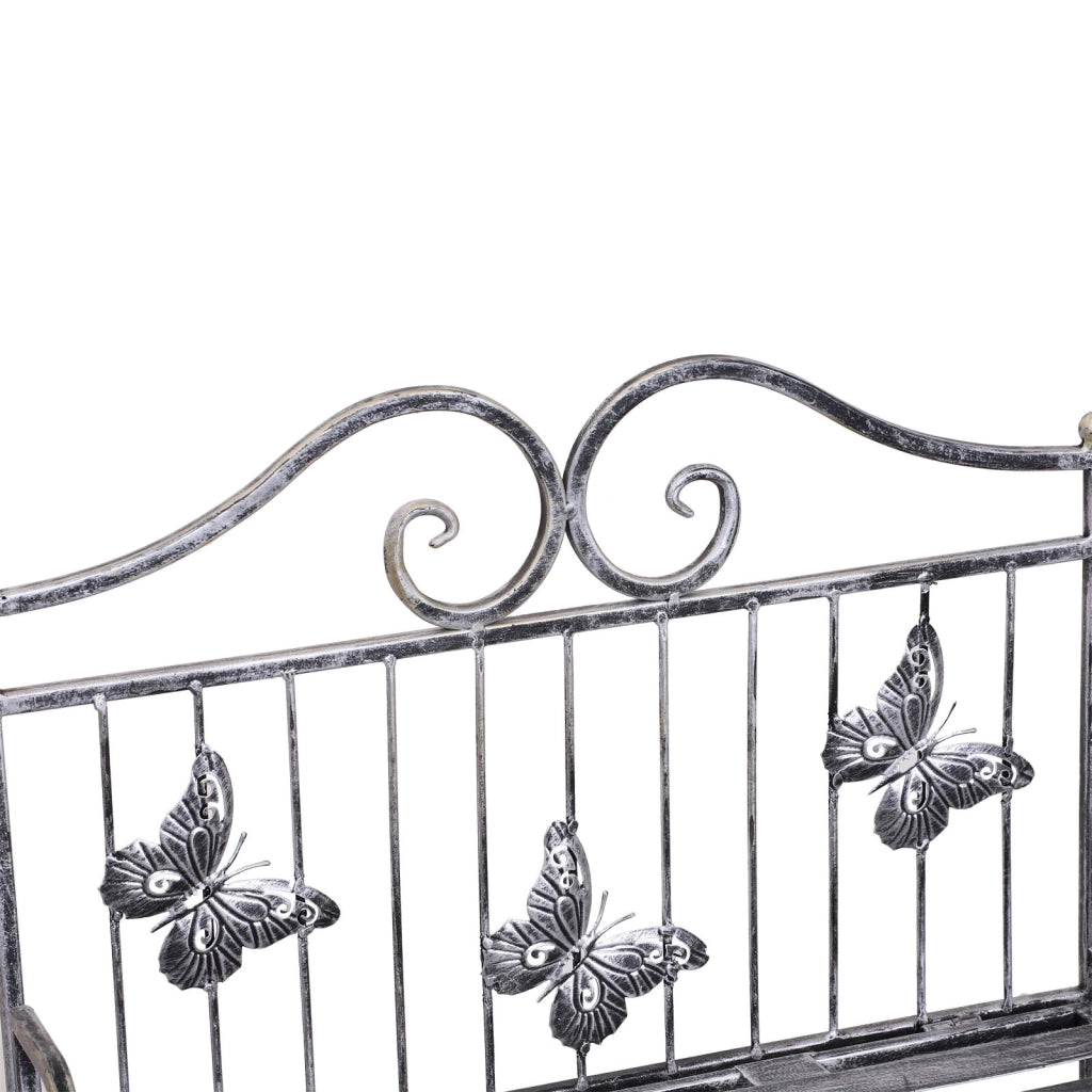 EasycomfortScaffale Fioriera 3 Ripiani Pieghevole da Giardino Balcone, Metallo, Argento, 44x25x96 cm