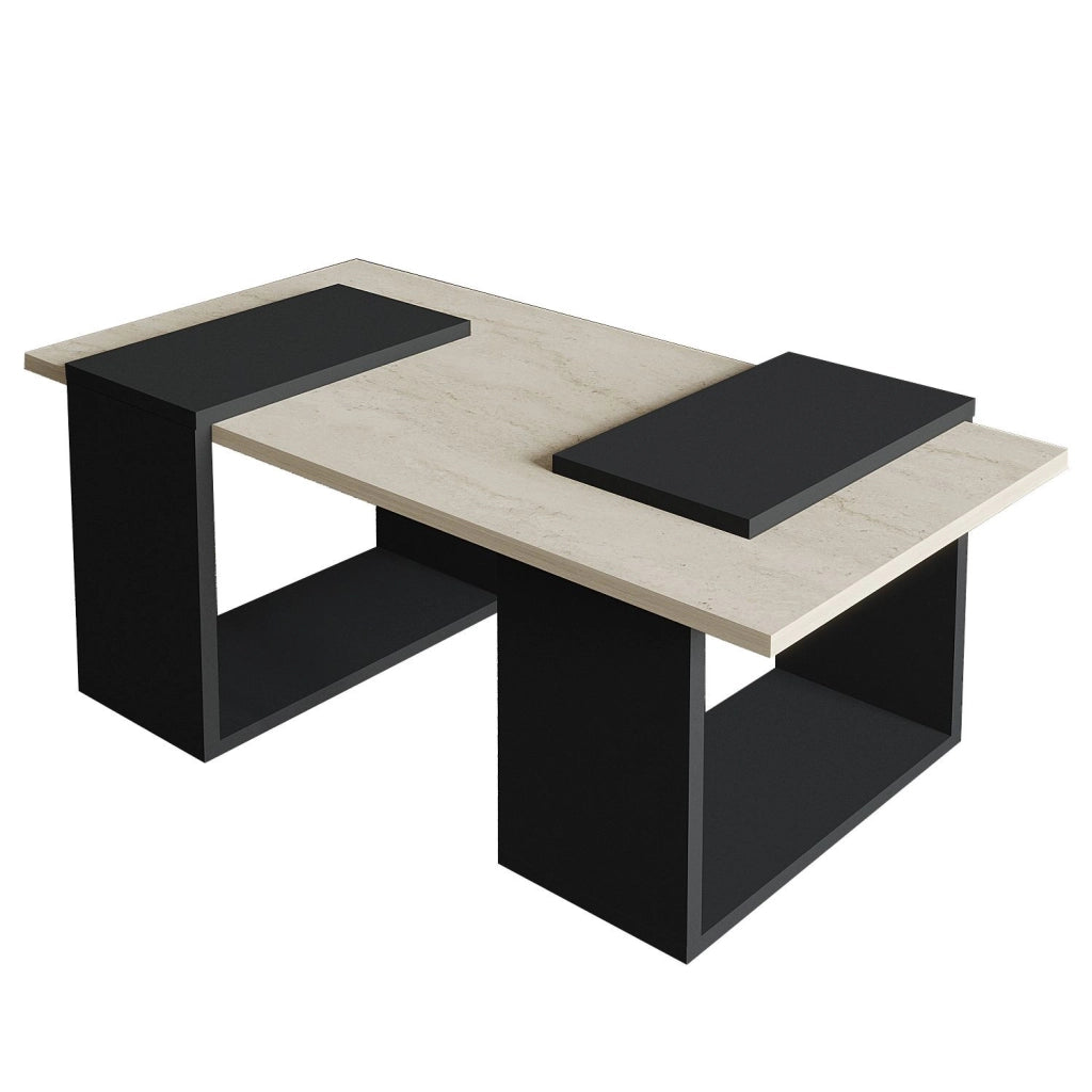 Tavolino in legno "Matris" - 90 x 46 x 37 cm - Grigio antracite