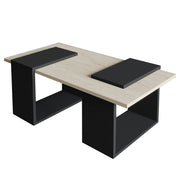 Tavolino in legno "Matris" - 90 x 46 x 37 cm - Grigio antracite