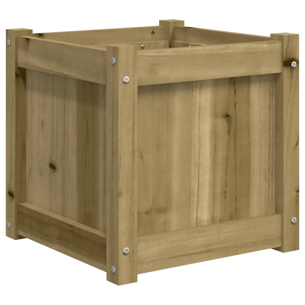 Fioriera da Giardino-Vaso da Esterno 40x40x40 cm in Legno di Pino Impregnato