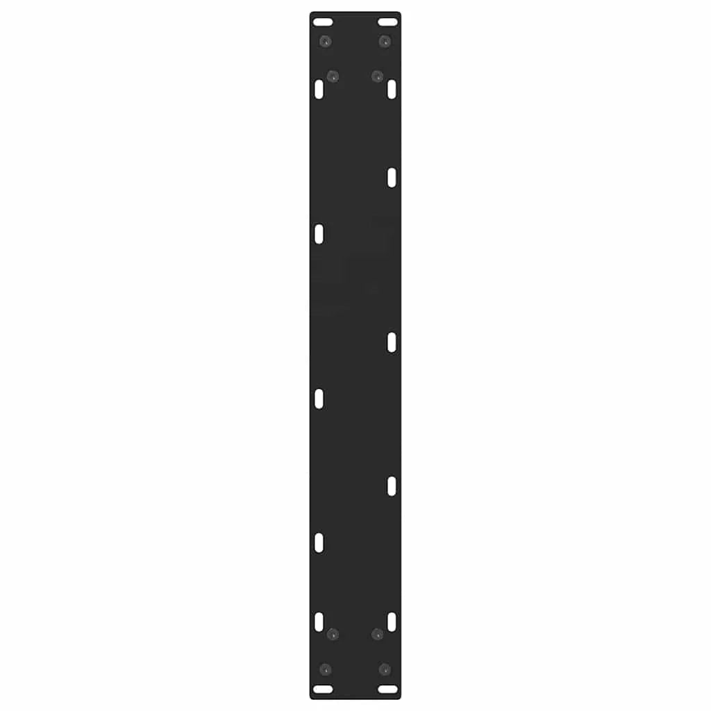 Set di 2 gambe quadrate regolabili per tavolo da bar 60 x 90 cm design moderno acciaio nero 02_0057572