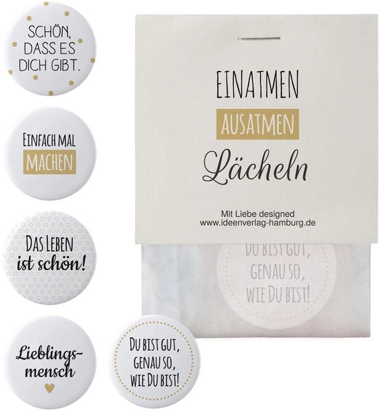 Set di magneti decorativi per la mindfulness 10x / 38mm / per ringraziamenti/souvenir/gift/oggetti da donare/zaini per distribuzione/zaini di regalo/oggetti esoterici/magneti per frigorifero/magneti per whiteboard