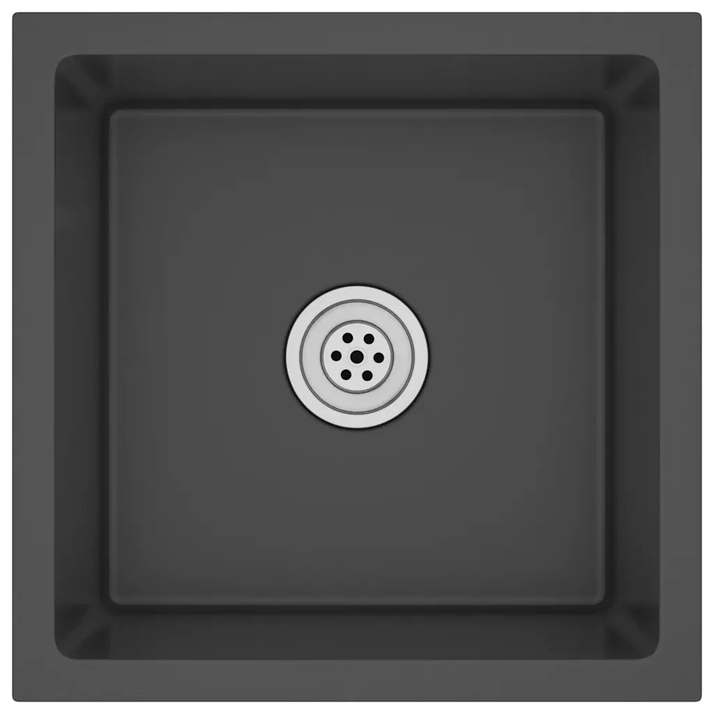 Lavello da Cucina Artigianale Nero in Acciaio Inox cod mxl 52772