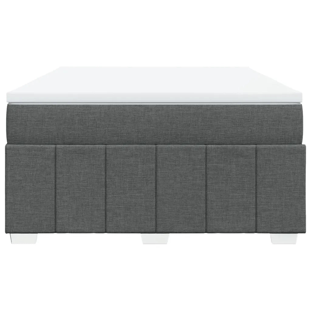Giroletto a Molle con Materasso Grigio Scuro 140x200cm Tessuto 3285478