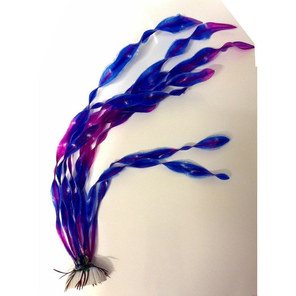 Trade Shop - Pianta 32 Cm Piantina Artificiale Per Acquario Piante Finte Plastica Col. Purple -