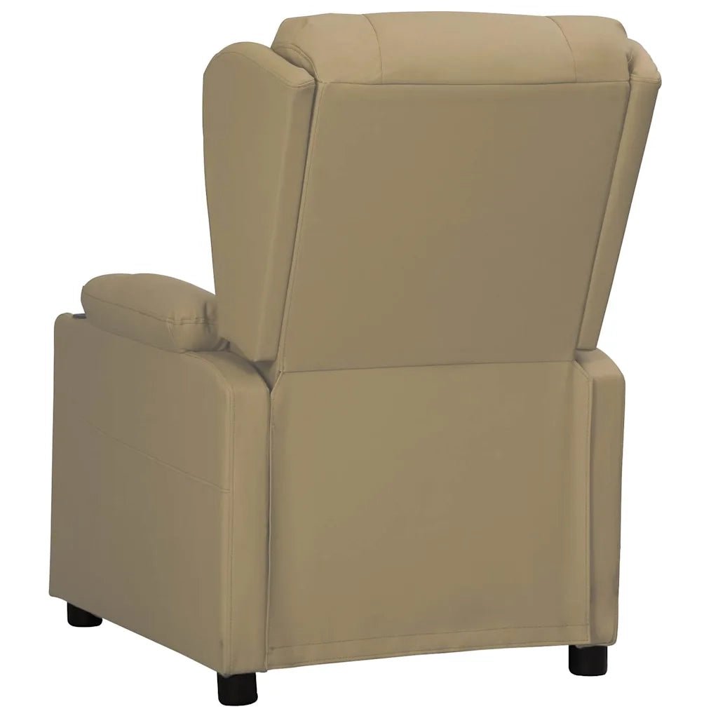 Divano Sedia-Poltrona Reclinabile Cappuccino in Similpelle 267377