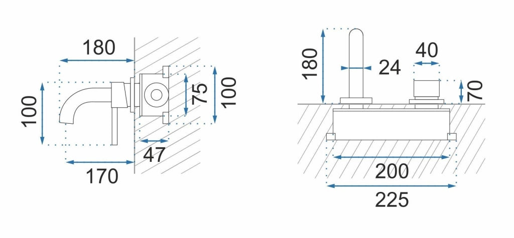 Rubinetto Da Parete Rea Owen Gold + Box