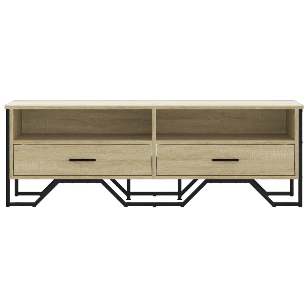 Mobile TV multimediale mensola TV credenza mobile TV sala da pranzo soggiorno camera da letto rovere Sonoma 122 x 34 x 41 cm legno ingegnerizzato marrone 02_0027471