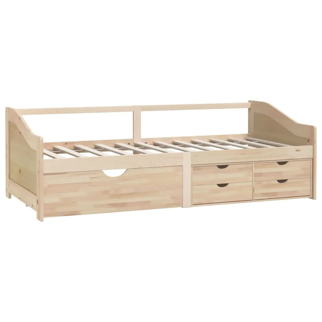 Divano letto | Sof¨¤ letto | Letto singolo 3 Posti con Cassetti in Pino Massello 90x200cm