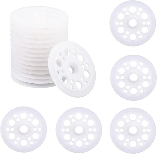 Rondini in plastica - fissaggio per pannelli di isolamento - 100 pezzi - 46 mm - polipropilene