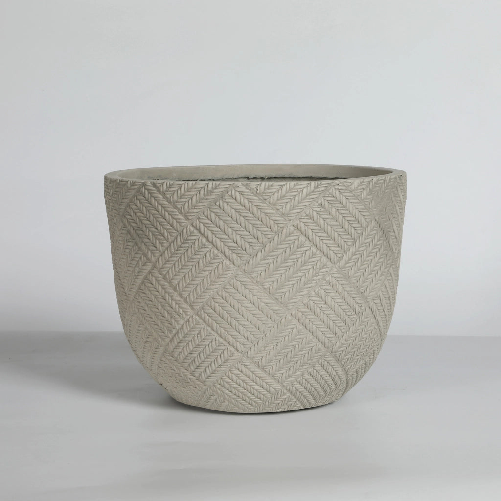 Fioriera a più livelli con fori di drenaggio dal design moderno in magnesio ossido per interni ed esterni grigio 57 × 57 × 47 cm