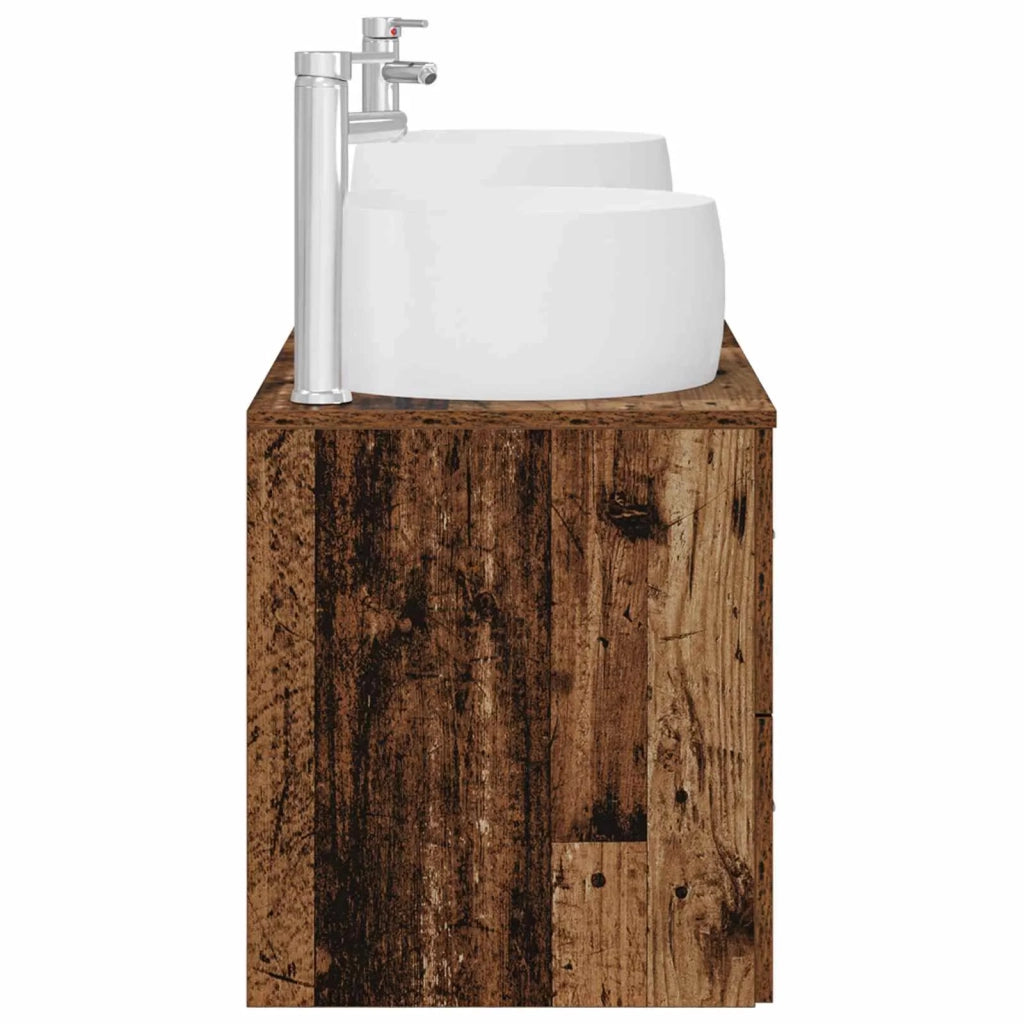 Set di mobili per il bagno 3 pz Legno antico 3405921