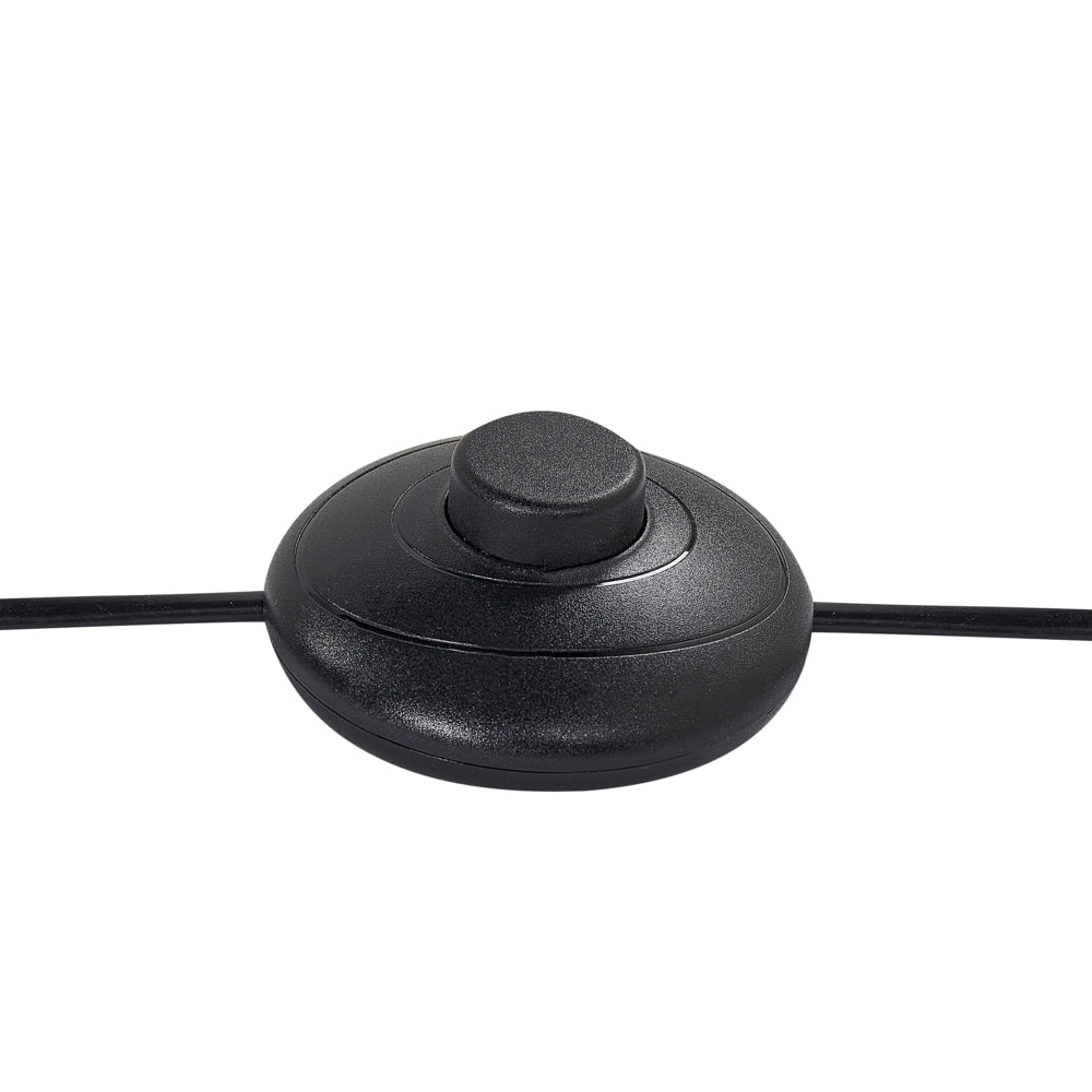 Lampada da terra a LED con paralume ovale in vetro bianco e base in metallo con dimmer, stile retrò