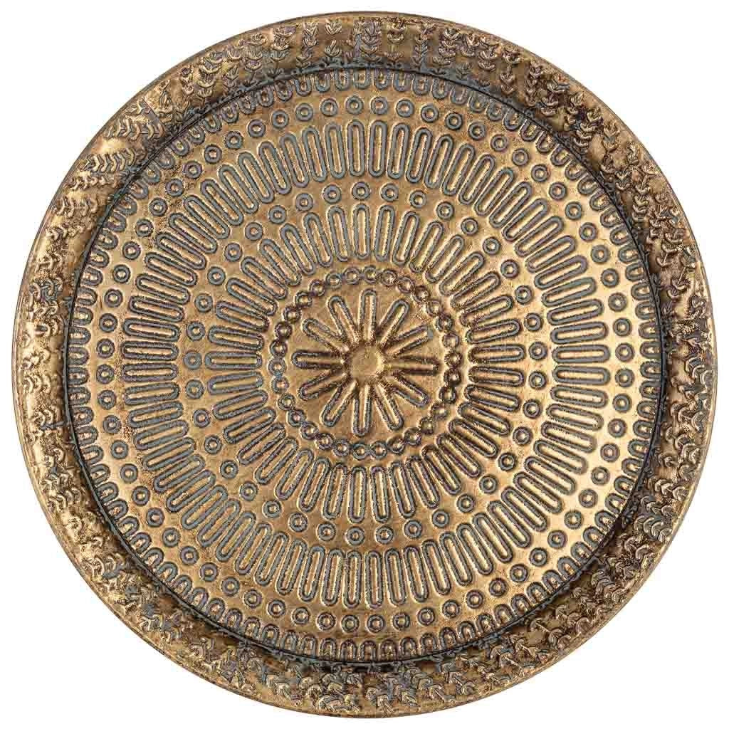 Centrotavola in metallo placcato oro 48x48x28h cm