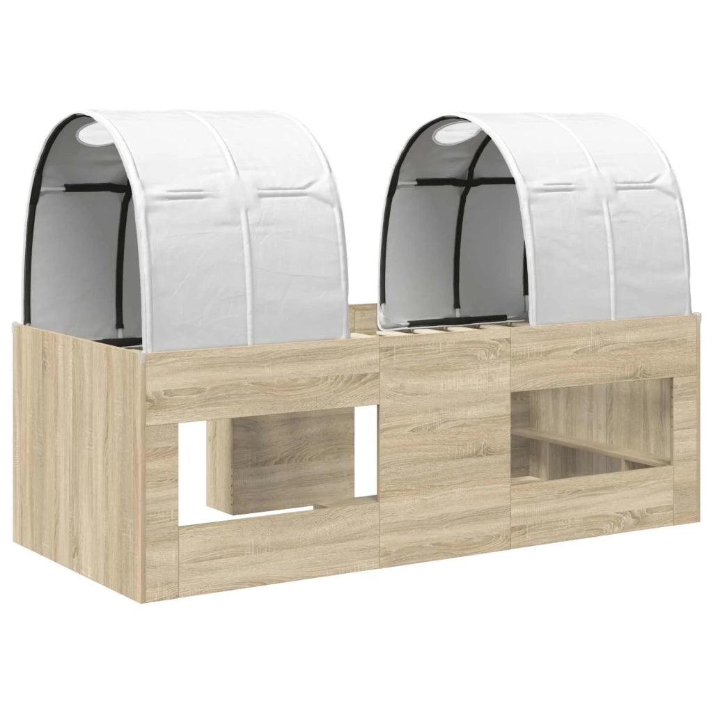 Letto con Tunnel 3 pz Rovere Sonoma e Bianco 98.5 x 200 cm 3423557