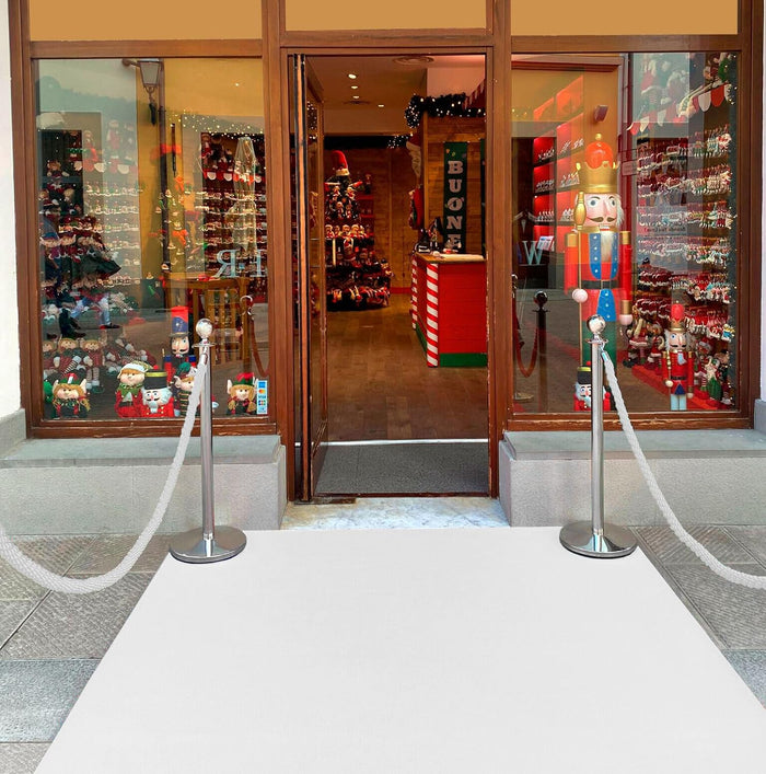 Passatoia Moquette Bianca 200x300 Cm Antiscivolo Cerimonia Evento Fiera Tappeto Matrimonio Nuziale