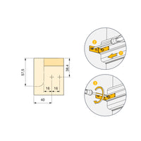 Emuca Kit profilo Gola superiore per mobili da cucina, Anodizzato opaco, Alluminio, 1 u.