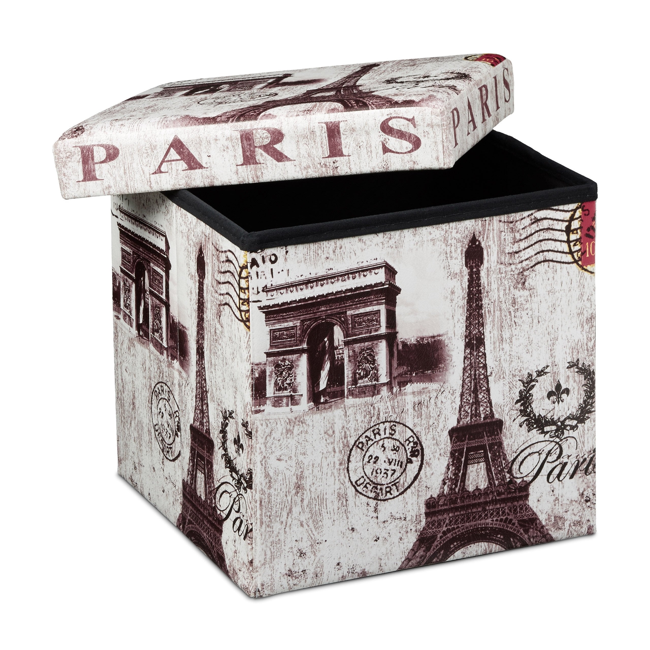 Sgabello pieghevole contenitore panca pieghevole 38 x 38 cm multicolore 2013095