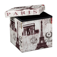 Sgabello pieghevole contenitore panca pieghevole 38 x 38 cm multicolore 2013095