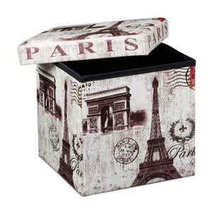 Sgabello pieghevole contenitore panca pieghevole 38 x 38 cm multicolore 2013095