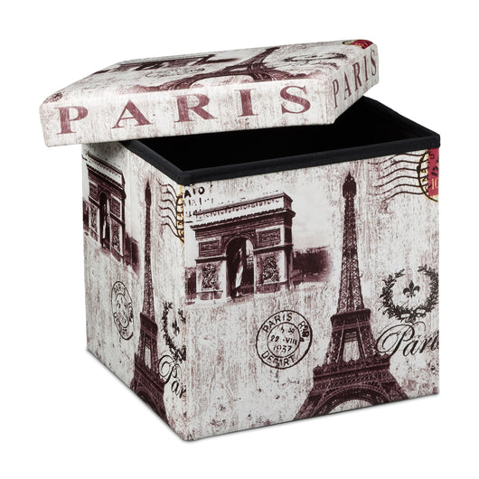 Sgabello pieghevole contenitore panca pieghevole 38 x 38 cm multicolore 2013095