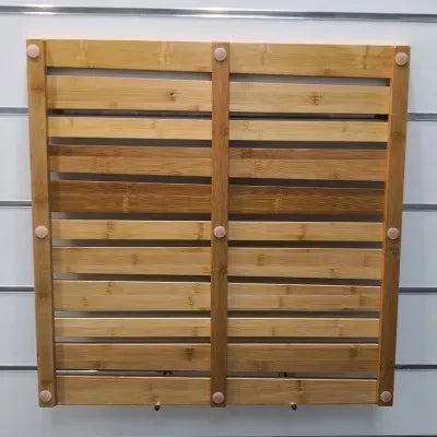 Pedana doccia in legno di bambù 58x58 cm quadrata