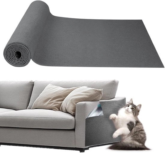 Protezione autoadesiva per gatti, 40 x 250 cm, difesa contro graffi sul divano, tappeto per gatti da assemblare, protezione contro graffi per gatti per standard, divano, torre per gatti (grigio scuro)