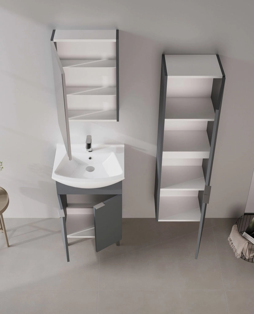 Mobile lavabo "Purus 55" - 55 x 50 x 83 cm - Antracite opaco