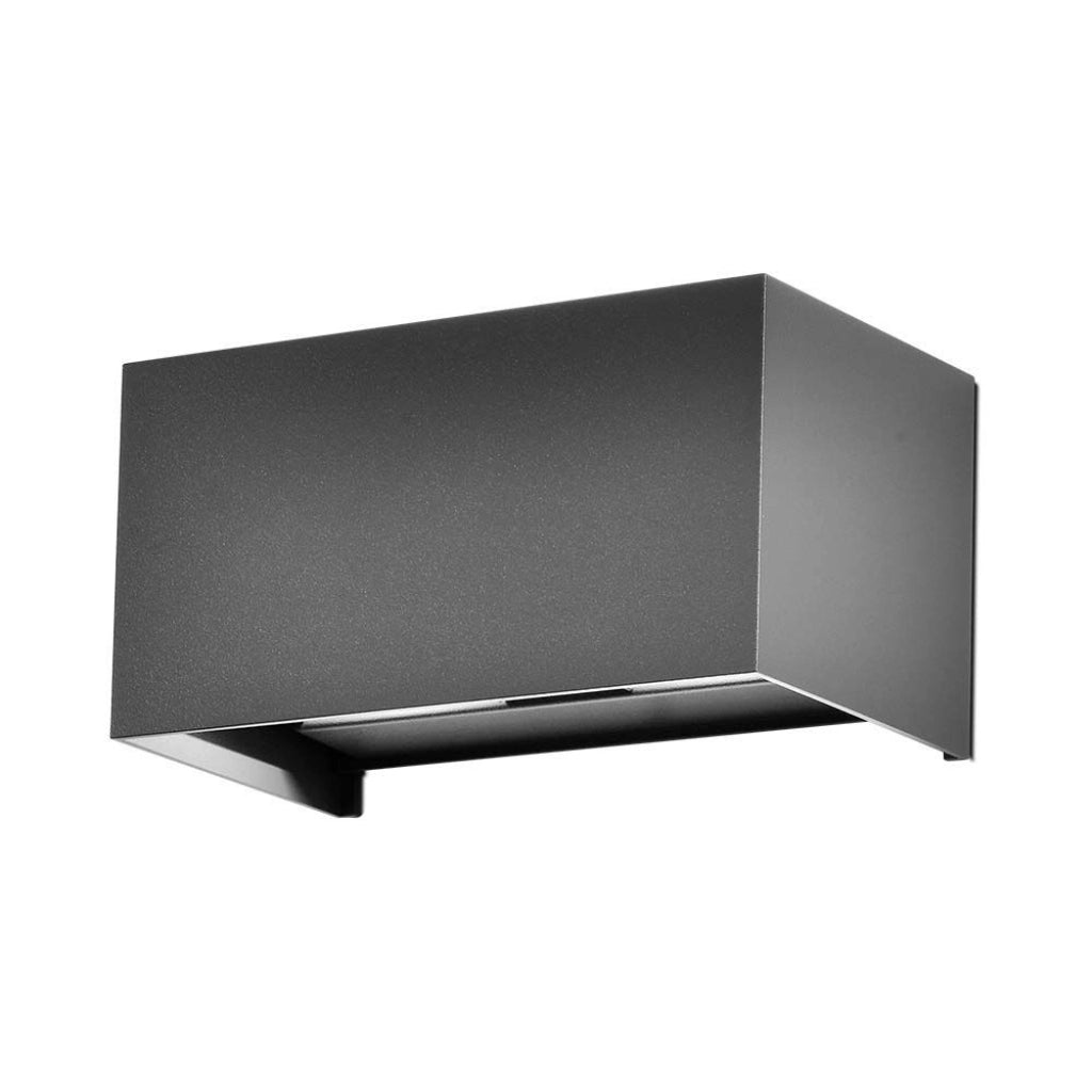 Luce led da parete 24W 3000K da esterno IP65 colore grigio chiaro 