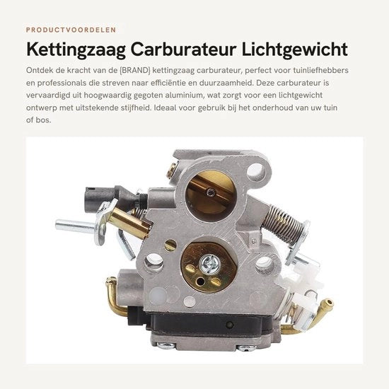 Carburatore Leggero - Carburatore per Troncatrice a Catena - In Alluminio - Resistente allo Sfregamento - Buona Rigidezza - Facile da Installare