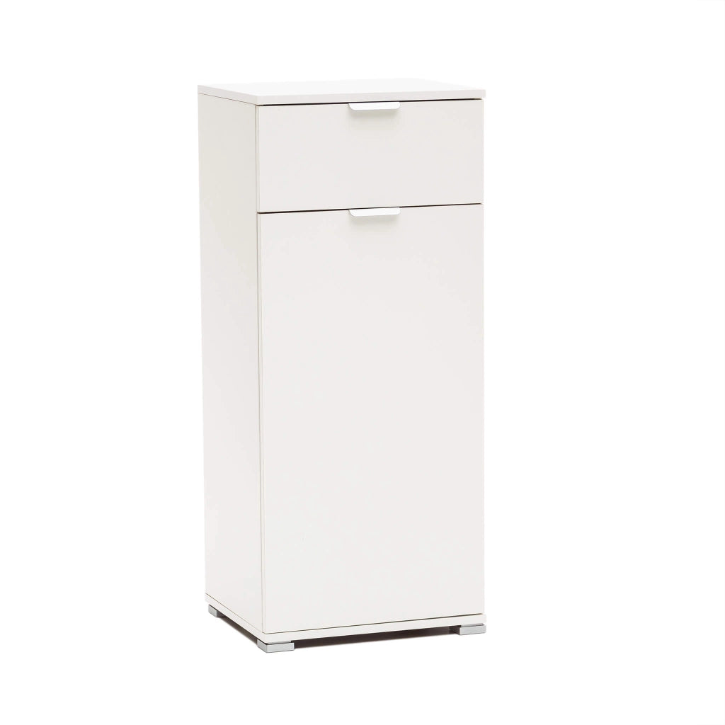 MOBILETTO CON ANTA E 1 CASSETTO BIANCO 45 X 38 X H103 CM