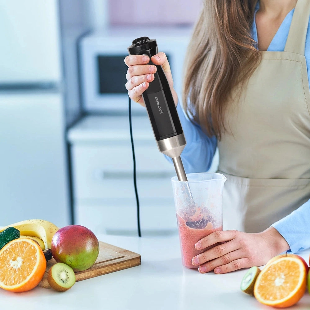 Trade Shop - Frullatore Ad Immersione 600w 20 Velocità Regolabili Funzione Turbo Impugnatura Ergonomica -