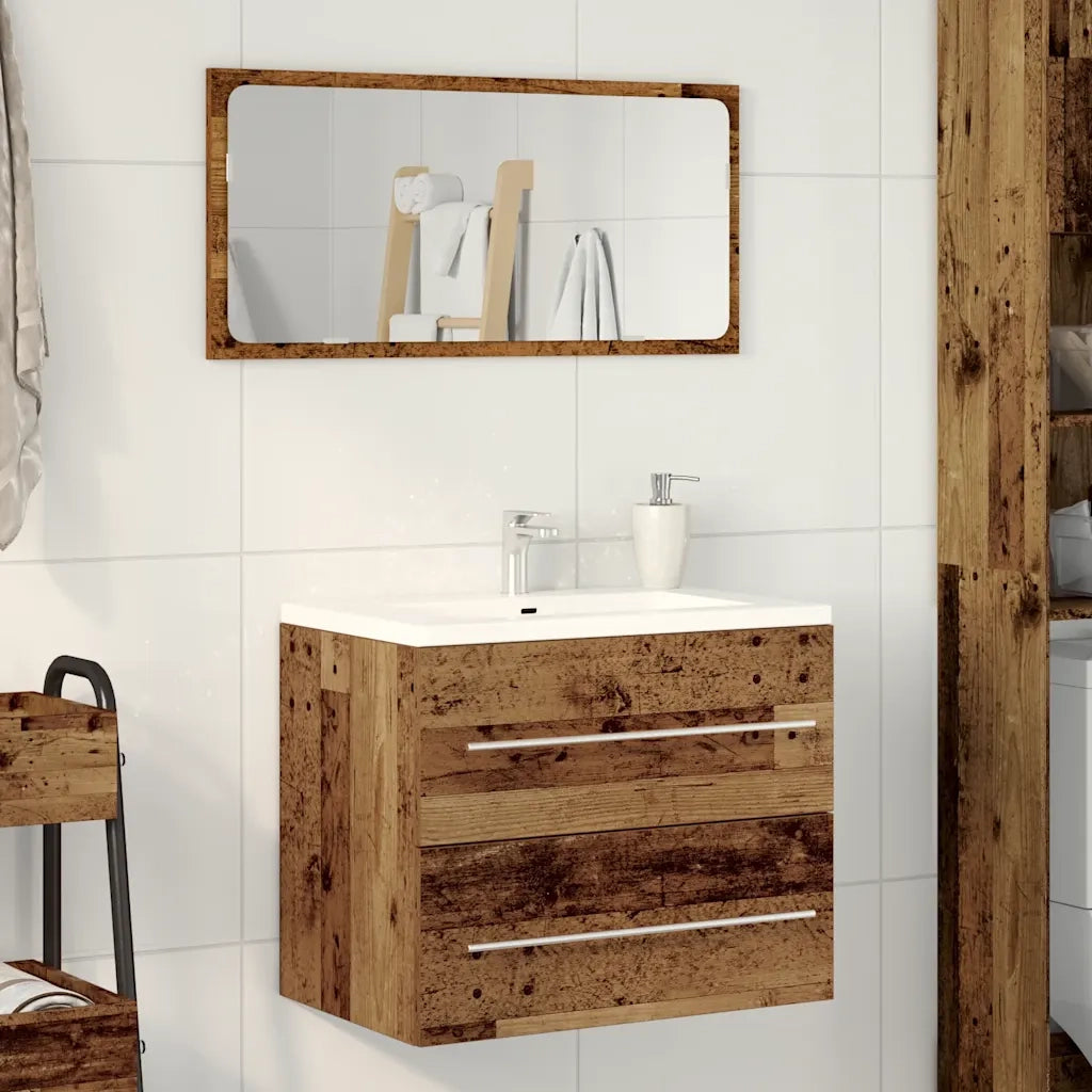 Mobile Lavabo | Armadio Lavabo da Bagno Legno Antico 60x38,5x48 cm in Truciolato