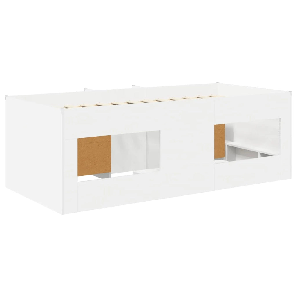 Struttura Letto Loft con Mobile 3 pcs Bianco Legno multistrato 3423382