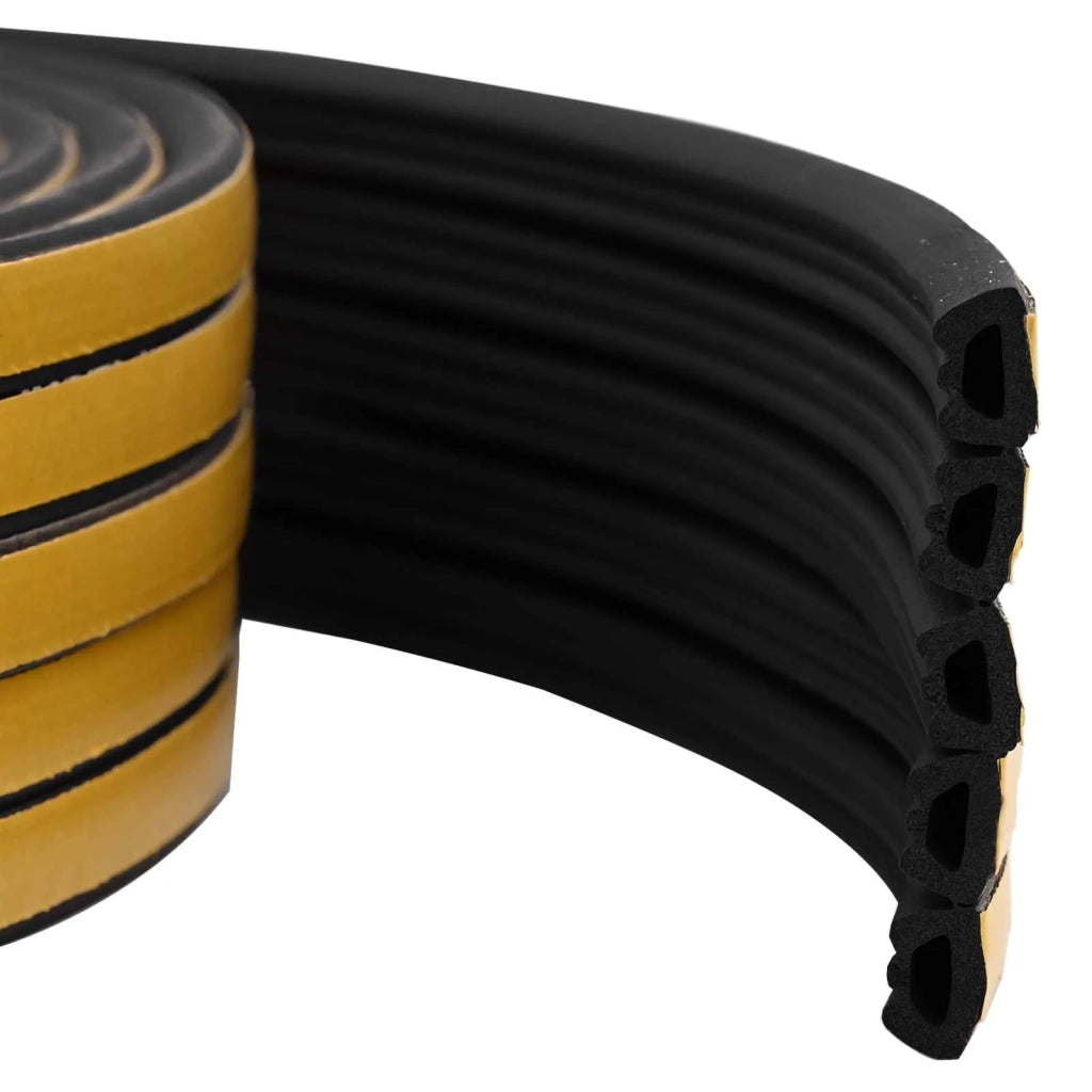 Nastro adesivo per finestre Nero 10 x 6 mm 25 m Schiuma EPDM 42038147