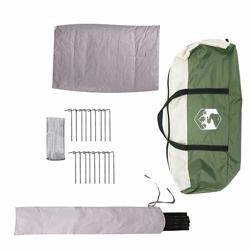 Tenda Teepee per 8 Persone Verde e Bianco 490 x 410 x 210 cm 42004068