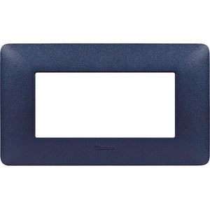 Placca Bticino Matix 4 moduli blu mercurio AM4804TBM