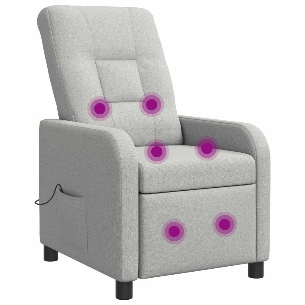 Divano Sedia-Poltrona Massaggiante Grigio Nuvola Tessuto 269612