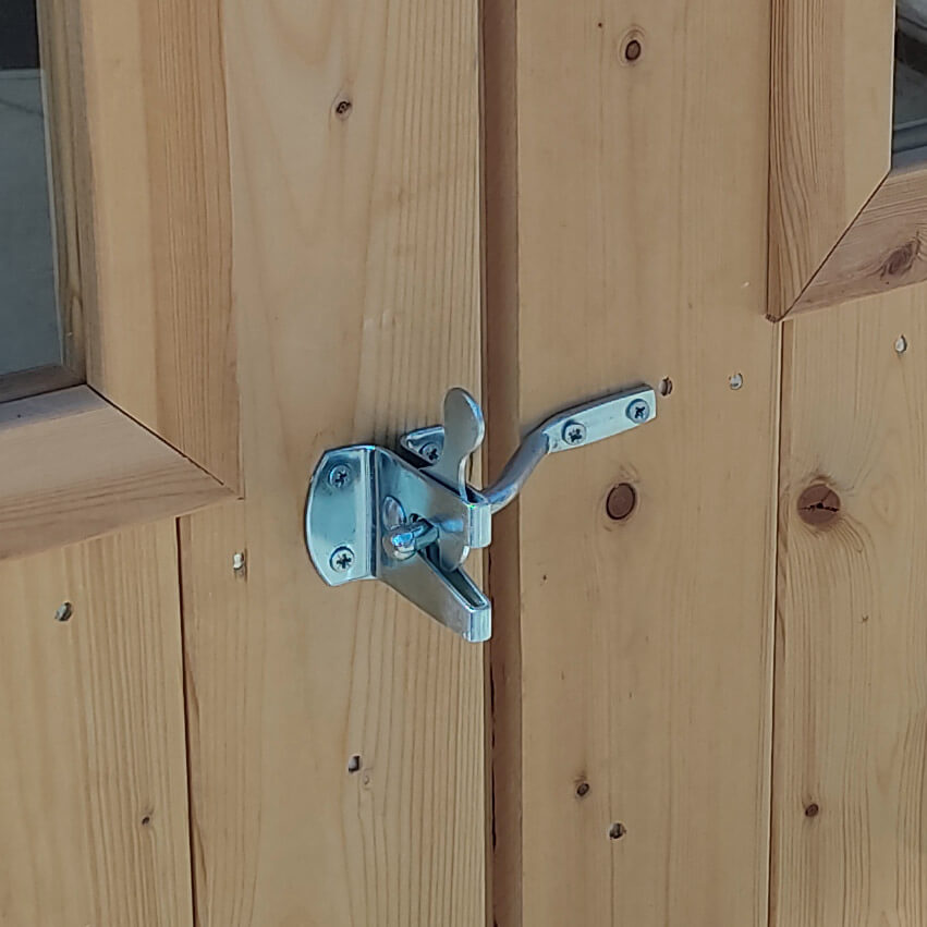 Casetta Box da Giardino per Attrezzi 198x130 cm con Porta Singola Cieca in Legno Naturale