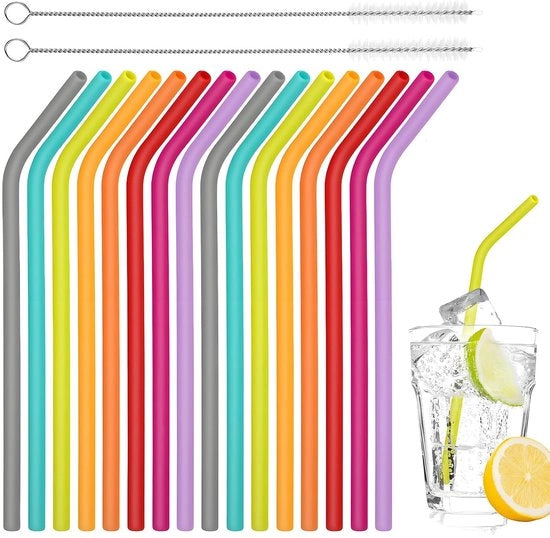 Set di Spigoli in Silicone 16 pezzi - Riciclabili - Flessibili - Tagliabili - Con Set di Spazzole per Pulizia - Materiale Sicuro per l'Alimentazione - Spigoli per Bebè