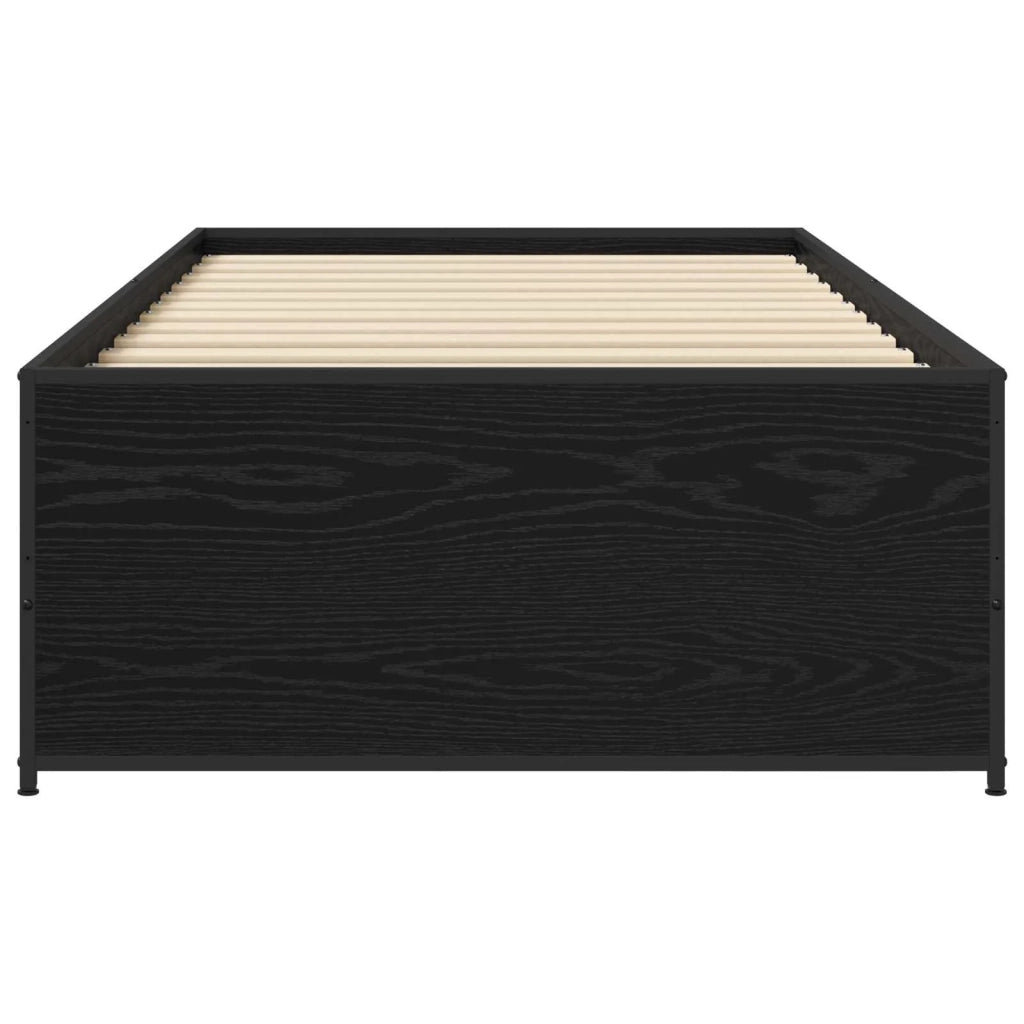 Struttura del letto Rovere Nero 80 x 200 cm