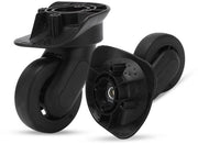 Set di ruote di carrello per bagagliaio da 4 - Diametro 4,5 cm - Altezza totale 7,5 cm - Materiale PP+PET
