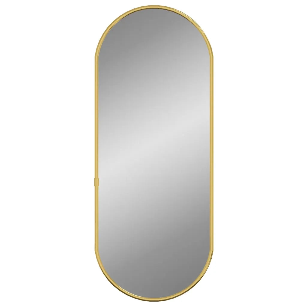 Specchio da Parete-Specchio a Muro-Specchio Decorativo Dorato 50x20 cm Ovale